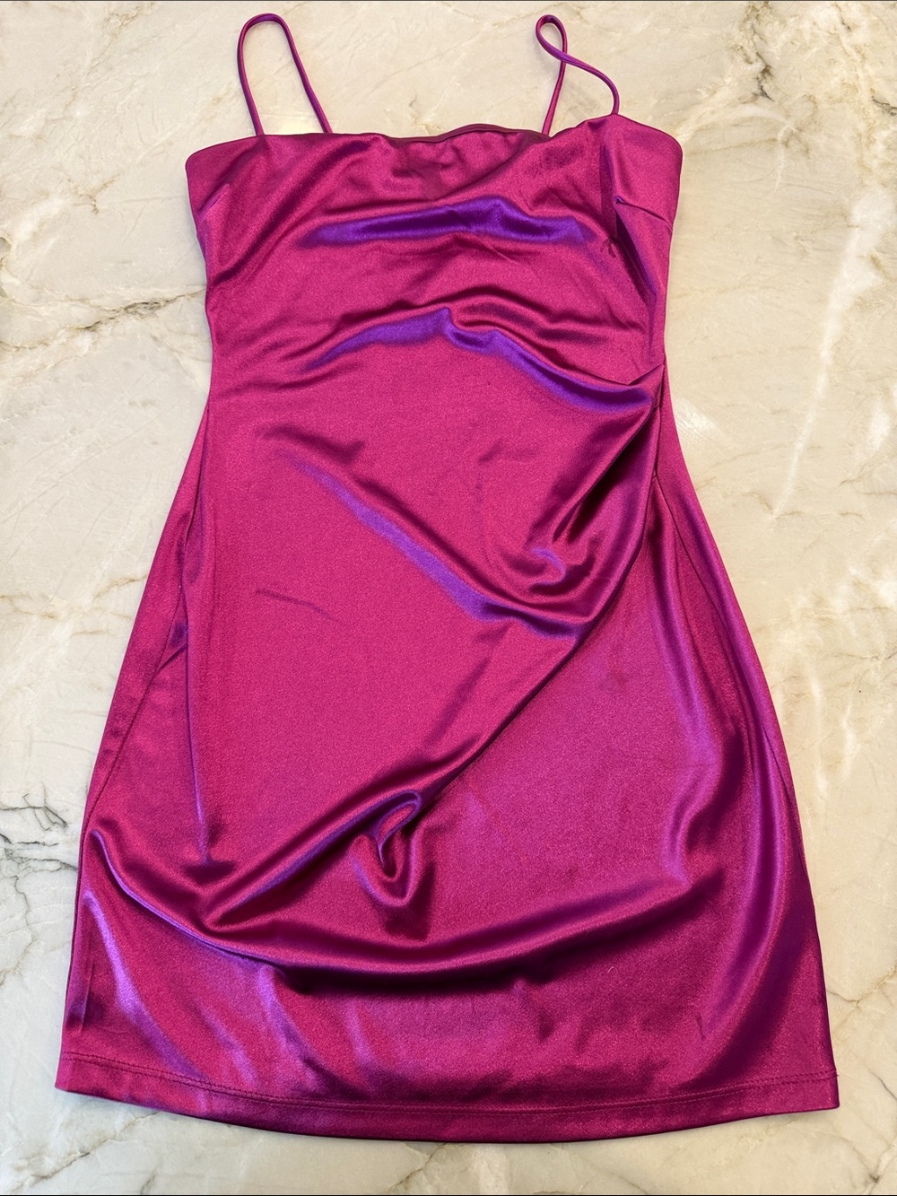 Windsor Fuchsia Satin Slip Dress